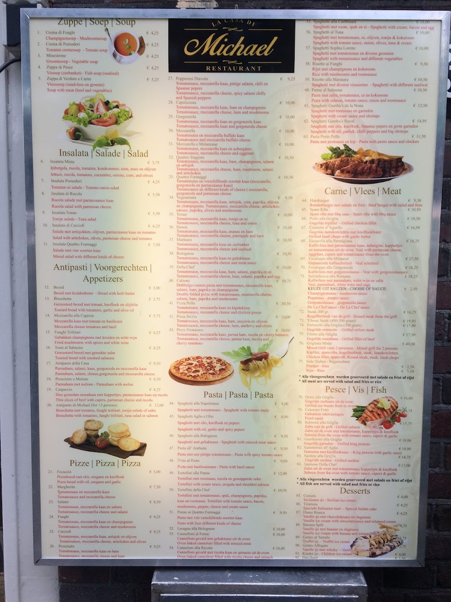 Menu La Casa Di Michael-10